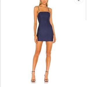 Superdown Kiki strappy mini dress in blue